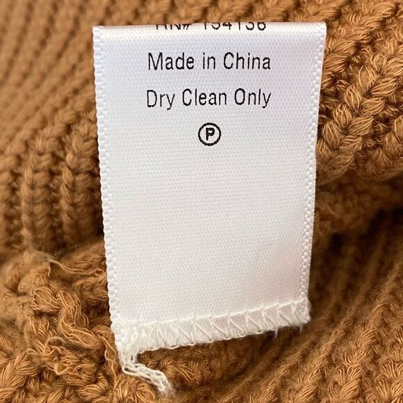 Staud Buxton Brown Ribbed Knit Short Sleeve Sweater NWT Size Extra Large - Picture 6 of 7